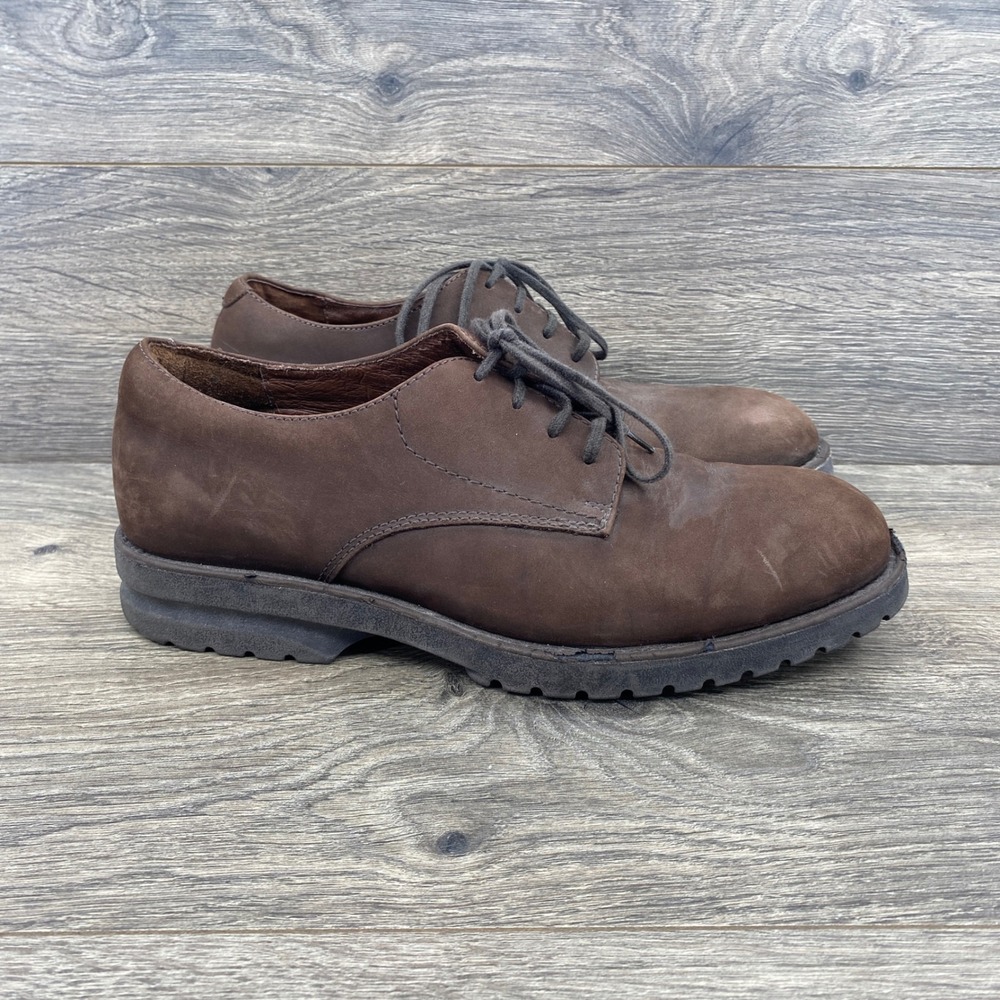 Richard Oxford Mens 8.5 Dark Brown Nubuck Leather Lug Sole Plain Toe 5502